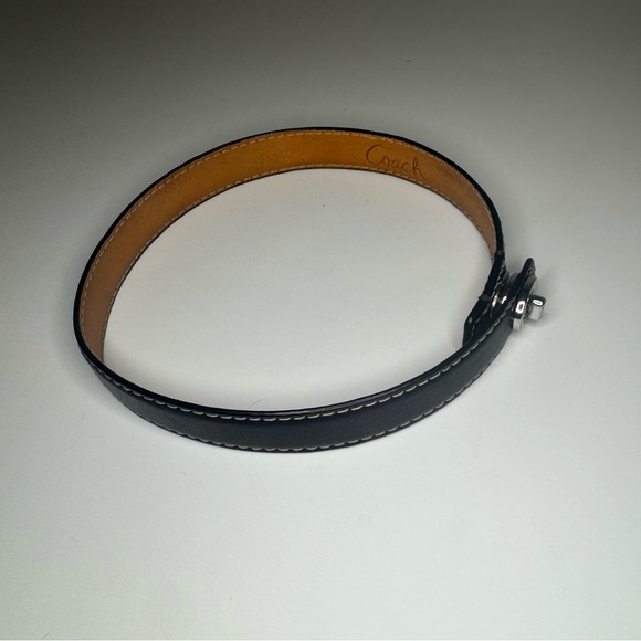 Coach Leather Wrap Bracelets Pink and Black with Coach Sateen Jewelry Pouch - Picture 4 of 7